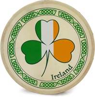 Image for 8" Bodhran Shamrock Tri Color Design