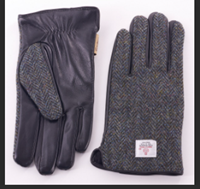 Image for Islander Gents Gloves with HARRIS TWEED - Black Herringbone