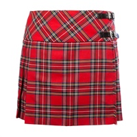 Image for Ladies Tartan Billie Kilted Skirt Stewart Royal