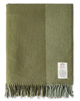 Avoca Handweavers July Bug Cashmere Blend Throw, Green