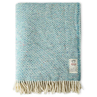 Image for Avoca Handweavers Heavy Donegal Throw, Teal Dapple