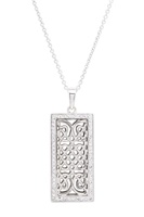 Image for Sterling Silver White Crystals Celtic Ingot Necklace