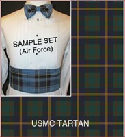 Image for US Marines Tartan BowTie and Cummerbund Set