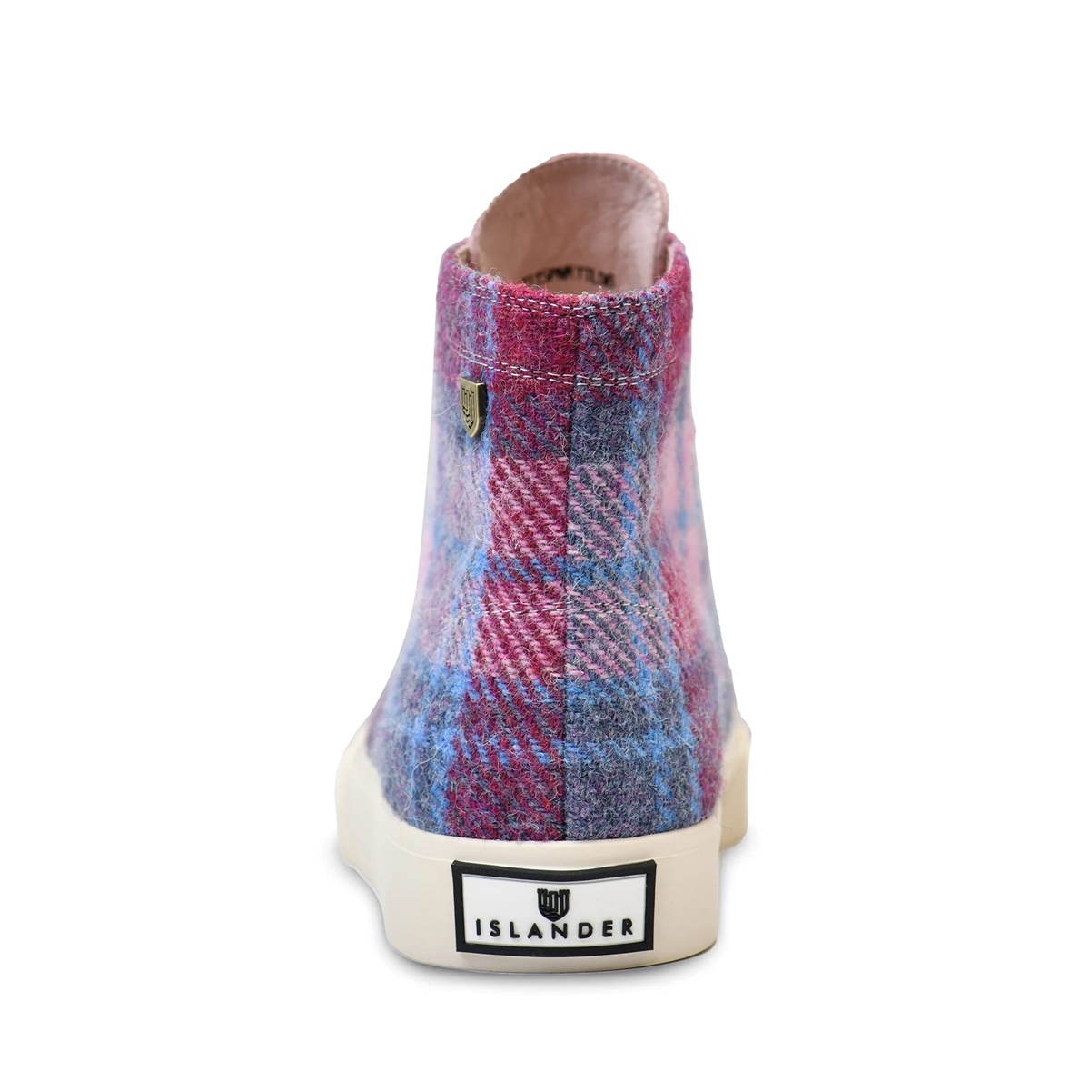 Islander Ladies Blair Shoes with HARRIS TWEED - Pink and Blue