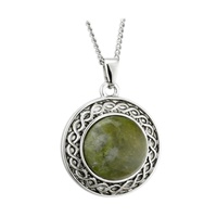 Image for Sterling Silver Connemara Marble Shield Pendant