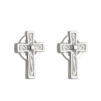 Image for Sterling Silver Celtic Cross Stud Earrings