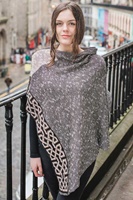 Image for Irish Linen and Silk Ballater Shawl, Ivory