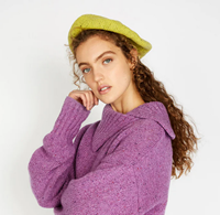 Image for Irish Knit Ballybay Beret, Chartreuse