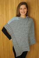 Image for Irish Donegal Merino Wool, Cotton and Linen Wallace Shawl, Marine