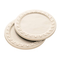 Image for Belleek Shamrock Coasters, Pair