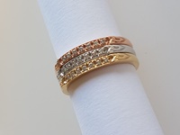 Image for 14K Rose Gold Trinity Shoulder Diamond Set Band