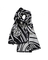 Image for Book Of Kells Grey/ Black Celtic Reversible Scarf