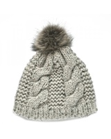 Image for Patrick Francis Wool Fur Bobble Hat, Oatmeal