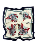 Image for Book Of Kells Celtic Poly Square Scarf, Cream/Navy