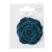 Image for Islander Brooch with HARRIS TWEED - Green Herringbone