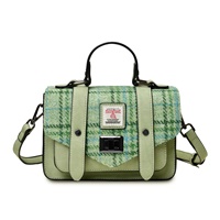 Islander Mini Satchel Bag with HARRIS TWEED - Mint Check