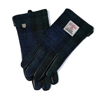 Image for Islander Ladies Gloves with HARRIS TWEED - Black Watch Tartan