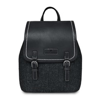 Image for Islander Jura Backpack with HARRIS TWEED - Black Herringbone