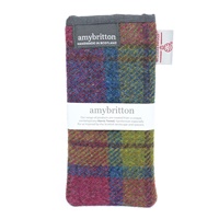 Image for Highland Range Harris Tweed Regular Glasses Case, Multi Purple