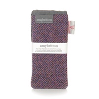 Image for Sunset Harris Tweed Regular Glasses Case, Pink