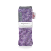 Landscape Harris Tweed Slim Glasses Case, Harebell Purple