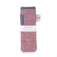 Image for Landscape Harris Tweed Slim Glasses Case, Sea Pink