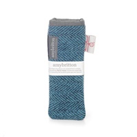 Sunset Harris Tweed Slim Glasses Case, Teal