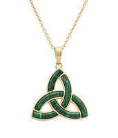 14kt Gold Vermeil Malachite Trinity Pendant