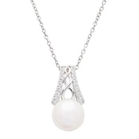 Image for Sterling Silver Pearl Trinity Knot Pendant