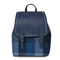 Image for Islander Jura Backpack with HARRIS TWEED - Navy Check