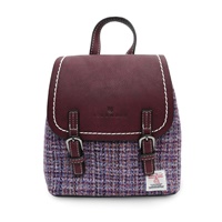 Image for Islander Mini Jura Backpack with HARRIS TWEED - Violet Mini Dogtooth