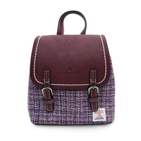 Islander Mini Jura Backpack with HARRIS TWEED - Violet Mini Dogtooth