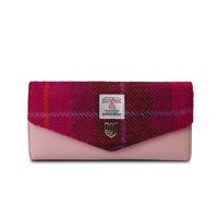 Image for Islander Large Clasp Purse with HARRIS TWEED - Fuchsia Tartan