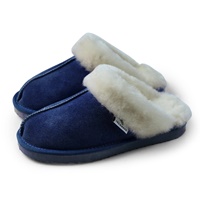 Image for Islander Classic Ladies Sheepskin Slippers, Navy