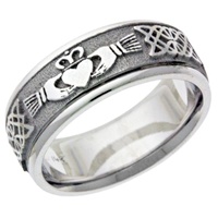 Image for Tipperary Claddagh Celtic Wedding Band - Choice of Precious Metals