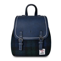 Image for Islander Mini Jura Backpack with HARRIS TWEED - Black Watch Tartan