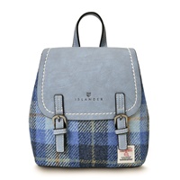 Image for Islander Mini Jura Backpack with HARRIS TWEED - Blue Tartan