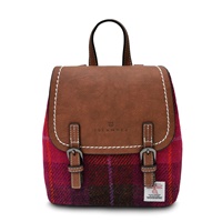 Image for Islander Mini Jura Backpack with HARRIS TWEED - Fuchsia Tartan