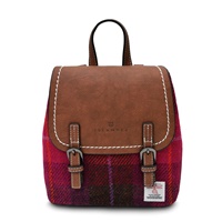 Islander Mini Jura Backpack with HARRIS TWEED - Fuchsia Tartan