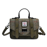 Image for Islander Mini Satchel Bag with HARRIS TWEED - Chestnut Herringbone