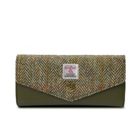 Image for Islander Large Clasp Purse with HARRIS TWEED - Chestnut Herringbone