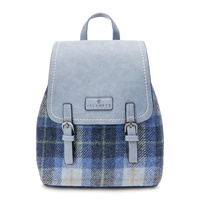 Image for Islander Jura Backpack with HARRIS TWEED - Blue Tartan