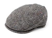 Image for Hanna Vintage Snap Flat Cap, Granite Grey Salt and Pepper