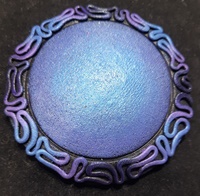 Acrylic Squiggle Brooch, Blue/Purple