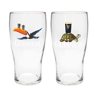 Image for Guinness Gilroy Tortoise & Toucan Pint Glass Twin Pack