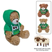 Image for Small Plush Teddy In Green Ireland Hoodie