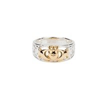 Image for Claddagh Celtic Ring Silver and Solid Gold