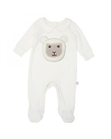 Patrick Francis Ireland Baby Sheep Cotton Romper, Cream