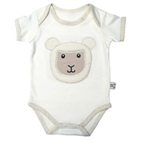 Image for Patrick Francis Ireland Baby Sheep Cotton Onesie, Cream