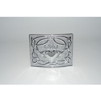 GM Belt Chrome Finish Claddagh Buckle